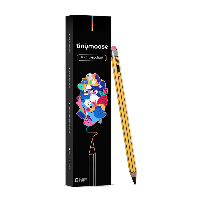 Pencil Pro Sketch - iPad Pen With USB-C Charging | Zebra Yellow by Tinymoose USA