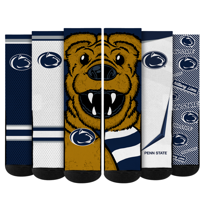 Penn State Nittany Lions - Super Fan Bundle 5-Pack by Rock 'Em Socks
