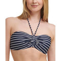 Tommy Hilfiger Womens Striped Center Halter Bikini Top by Vanessa Jane