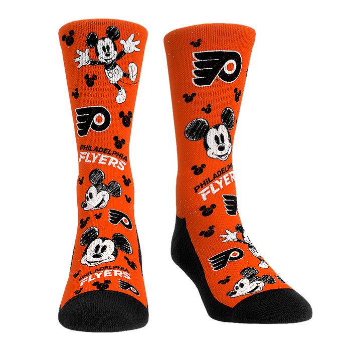 Philadelphia Flyers - Disney - Mickey Sketch by Rock 'Em Socks