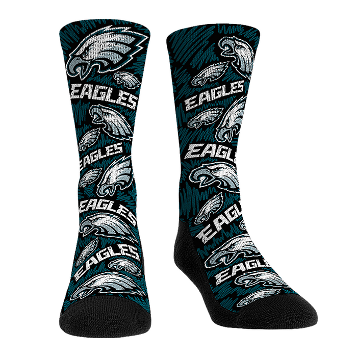Philadelphia Eagles - Logo Sketch (Black) by Rock 'Em Socks
