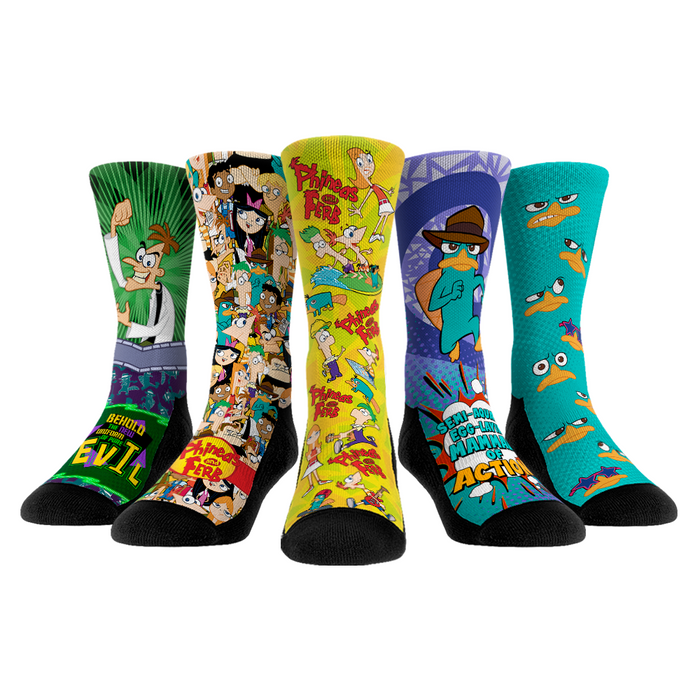 Phineas and Ferb - 5-Pack by Rock 'Em Socks