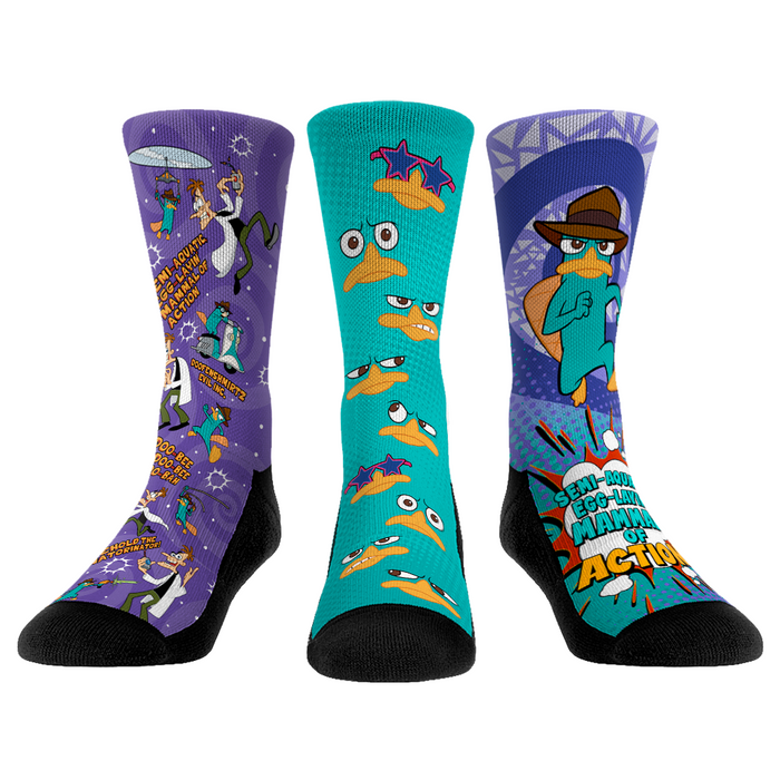Phineas and Ferb - Platypus 3-Pack by Rock 'Em Socks