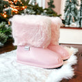 Pink Velvet Barefoot Ankle Boot Topper | Ozznek Removable Sole Shoes by ozznekshoes