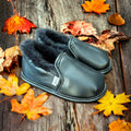 Black Faux-Fur Barefoot Shoe Topper | Ozznek Removable Sole Shoes by ozznekshoes