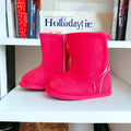 Red Ankle Boot Topper | Ozznek Removable Sole Shoes | Barefoot Kids Boot by ozznekshoes