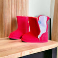 Red Ankle Boot Topper | Ozznek Removable Sole Shoes | Barefoot Kids Boot by ozznekshoes