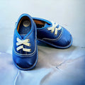 Blue Velvet Barefoot Shoe Topper | Ozznek Removable Sole Shoes by ozznekshoes