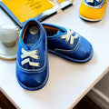 Blue Velvet Barefoot Shoe Topper | Ozznek Removable Sole Shoes by ozznekshoes