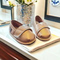 Gold Velvet Barefoot Shoe Topper | Ozznek Zero-Drop & Wide Toe Box by ozznekshoes