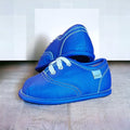 Blue Velvet Barefoot Shoe Topper | Ozznek Removable Sole Shoes by ozznekshoes