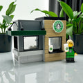 SomanyBucks Coffee Stand with Barista Minifig by B3 Customs