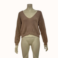 Lulus Feel It Still Taupe Knit Sweater, Size Small by Vanessa Jane