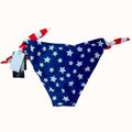 California Waves Americana Side-Tie Bikini Bottoms, Size Xs by Vanessa Jane