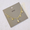 Pickleball Play Charm Necklace – Gold Chain with Playful Pickleball-Inspired Charms