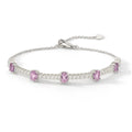 Pink Sapphire Adjustable Bracelet by Fine Color Jewels
