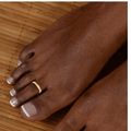 10K Gold Textured Adjustable Toe Ring by Fine Color Jewels