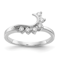 14K White Gold Lab Grown Diamond Ring by Fine Color Jewels