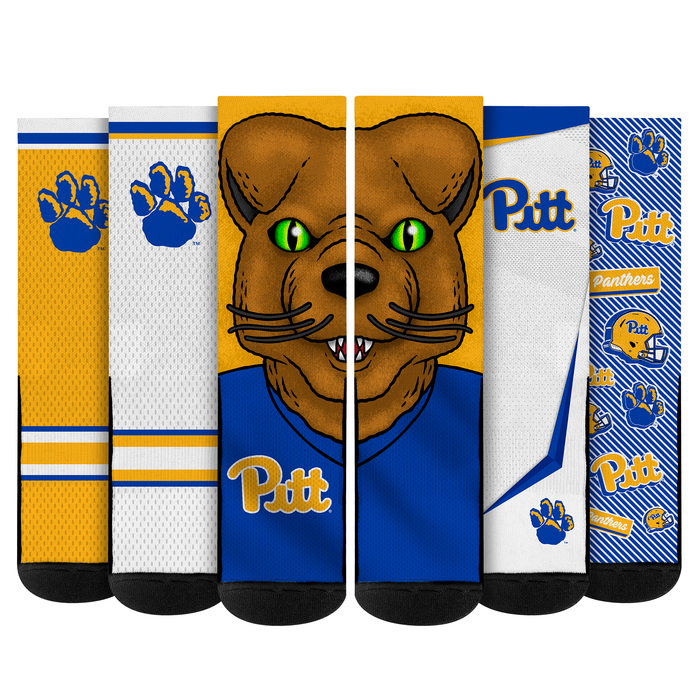 Pittsburgh Panthers - Super Fan Bundle 5-Pack by Rock 'Em Socks