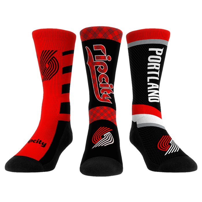 Portland Trail Blazers - Ultimate Jersey - 3-Pack by Rock 'Em Socks