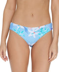Raisins Juniors Fiesta Floral Shirred Back Swim Bottoms, Size Medium by Vanessa Jane