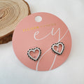 Preciously Scallop Edged Heart Earrings