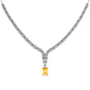 Natural Citrine Art Deco Necklace