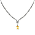 Natural Citrine Art Deco Necklace by Fine Color Jewels