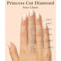 IGI Certified Princess Cut Lab Grown Diamond Solitaire Stud Earrings White Gold by Fine Color Jewels