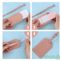 Sublimation Blanks Suitcase Travel Name Tag Blank - PU Leather - Brown|White by INNOSUB USA