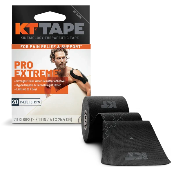 KT Tape Pro Extreme Kinesiology Tape, Black (Case of 8 x 20-Count Boxes) by Pasteur Pharmacy