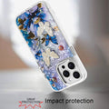 Epoxy Glitter Case for iPhone 14 Pro Max 6.7-Inch with 3D Beaded Butterflies by Merch Section