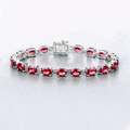 Natural Garnet Tennis Bracelet by Fine Color Jewels