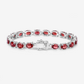 Natural Garnet Tennis Bracelet by Fine Color Jewels