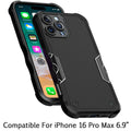 Rugged Grip Shockproof Case with Tempered Glass for iPhone 16 Pro Max by Merch Section