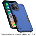 Rugged Grip Shockproof Case with Tempered Glass for iPhone 16 Pro Max by Merch Section