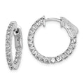 Cubic Zirconia Round Hinged Hoop Earrings by Fine Color Jewels