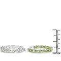Natural Peridot Hoop Earrings by Fine Color Jewels