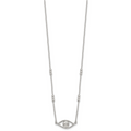 Silver Evil Eye Necklace by Fine Color Jewels