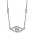 Silver Evil Eye Necklace by Fine Color Jewels