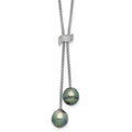 Tahitian Black Pearl Necklace by Fine Color Jewels