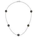 Black Tahitian Pearl By The Yard Necklace by Fine Color Jewels