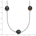 Black Tahitian Pearl By The Yard Necklace by Fine Color Jewels