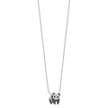 Cubic Zirconia Panda Bear Necklace by Fine Color Jewels