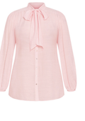City Chic Arianna Top - pink, Size XS-14 by Vanessa Jane