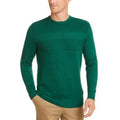 Club Room Mens Cotton Solid Textured Crew Neck Sweater by Vanessa Jane