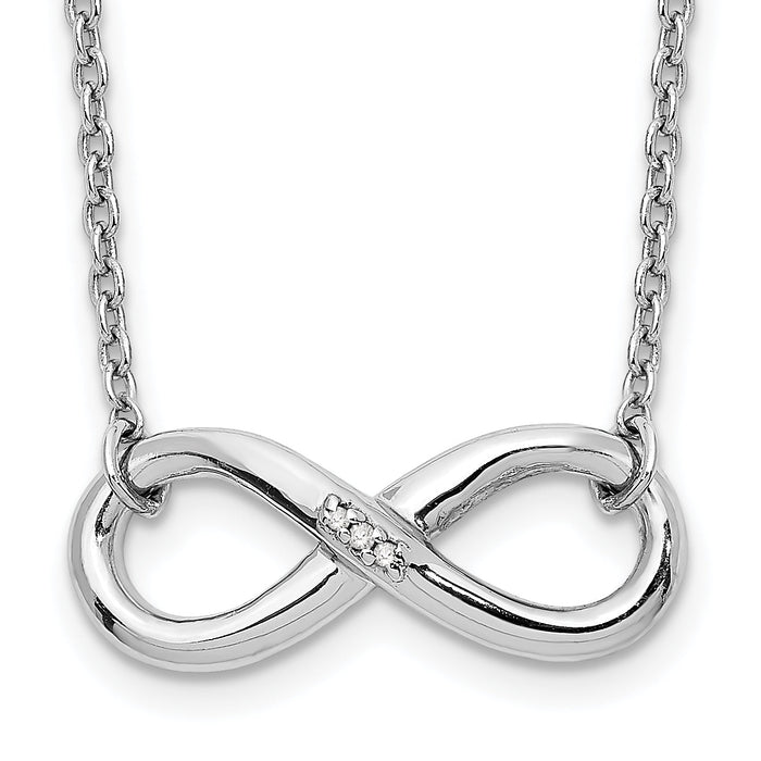 Diamond Infinity Necklace by Fine Color Jewels