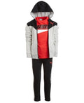 Puma 3-Pc. Colorblocked Fleece Hoodie, Jogger Pants and T-Shirt, Size 5 by Vanessa Jane