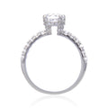 White Topaz Solitiare Engagement Ring by Fine Color Jewels