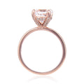 White Topaz Solitiare Engagement Ring in Rose Gold by Fine Color Jewels